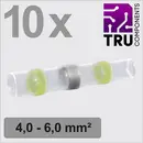TRU COMPONENTS TC-13448520 Prolongateur avec gaine thermorétractable 4.0 mm² 6.0 mm² entièrement isolé jaune 10 pc(s)