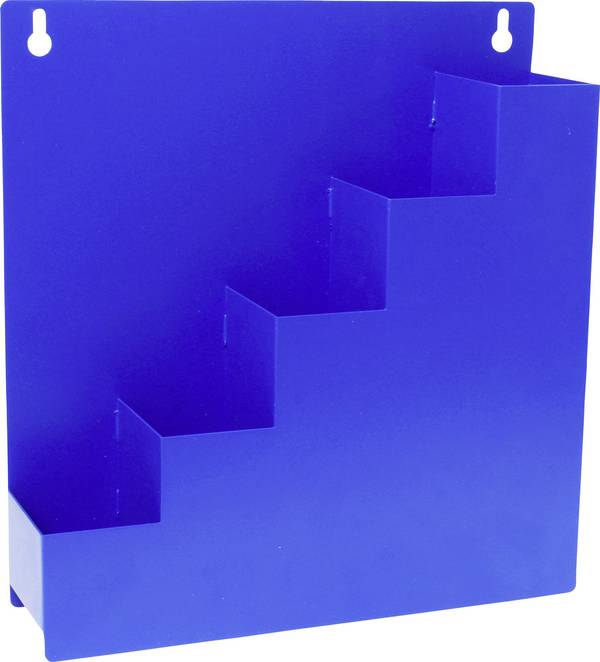 Quadrios 24CA455  Support mural pour boîtier de rangement pour serre-câbles bleu 5 compartiments (L x l x H) 30 x 8 x 32 cm