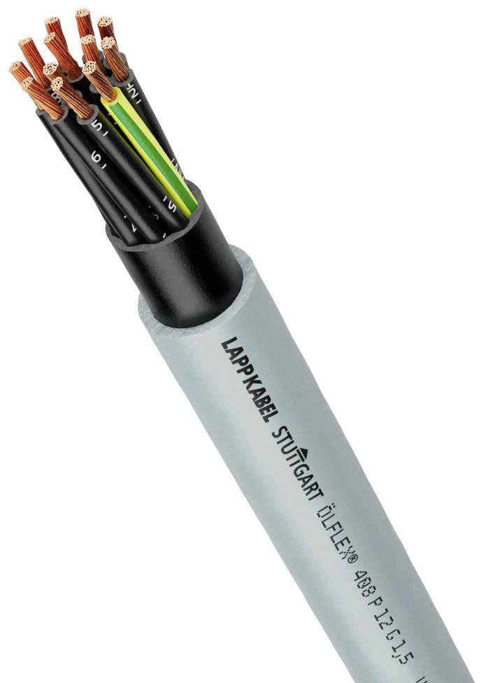 Un câble à gaine avec des fils de cuivre apparents, adapté aux applications industrielles, illustre la construction robuste et la polyvalence.