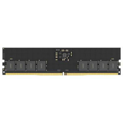 Une barrette de mémoire RAM noire avec plusieurs puces mémoire et des contacts dorés sur le bord inférieur.