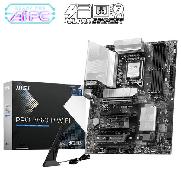 MSI B860-P Carte mère Socket (PC) Intel® LGA 1851 Facteur de forme (détails) ATX Chipset de la carte mère Intel® B860
