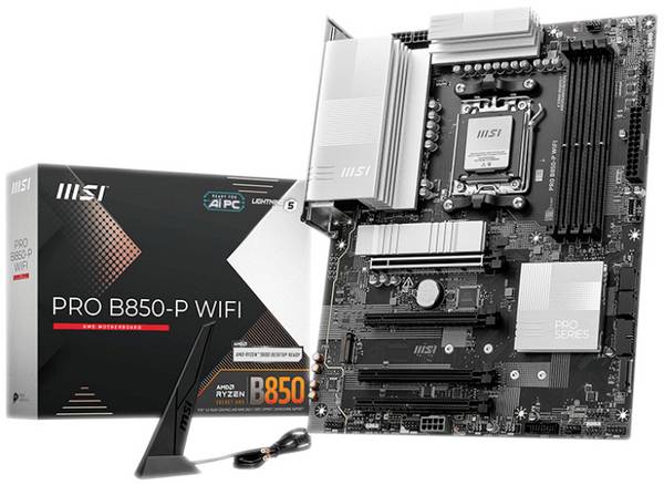 MSI B850-P Carte mère Socket (PC) AMD® AM5 Facteur de forme (détails) ATX Chipset de la carte mère AMD® B850