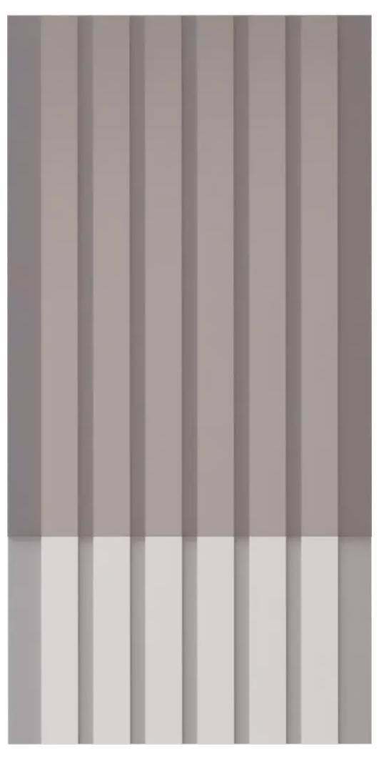 Motif rayé vertical abstrait en tons gris sourds et beige, avec des bandes alternées étroites et larges.
