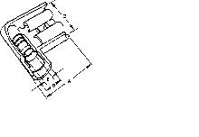 Esquisse d'un parking avec une voiture représentée. Le plan montre les distances et les dimensions des places de stationnement et des voies de circulation.