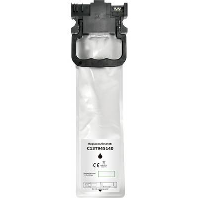 Cartouche d'encre transparente en plastique étiquetée 'Replaces/Remplacé : C13T945140'. Adaptée à des imprimantes spécifiques, conforme aux normes CE.