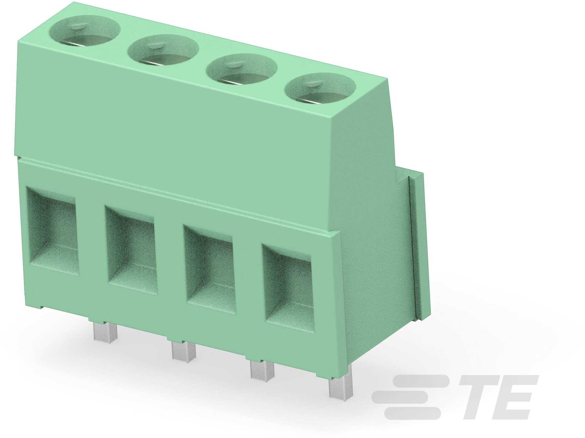 TE Connectivity 282841-4 Borne de raccordement flexible: 0.05-3 mm² rigide: 0.05-3 mm² Nombre de pôles: 4 1 pc(s) vert B-0