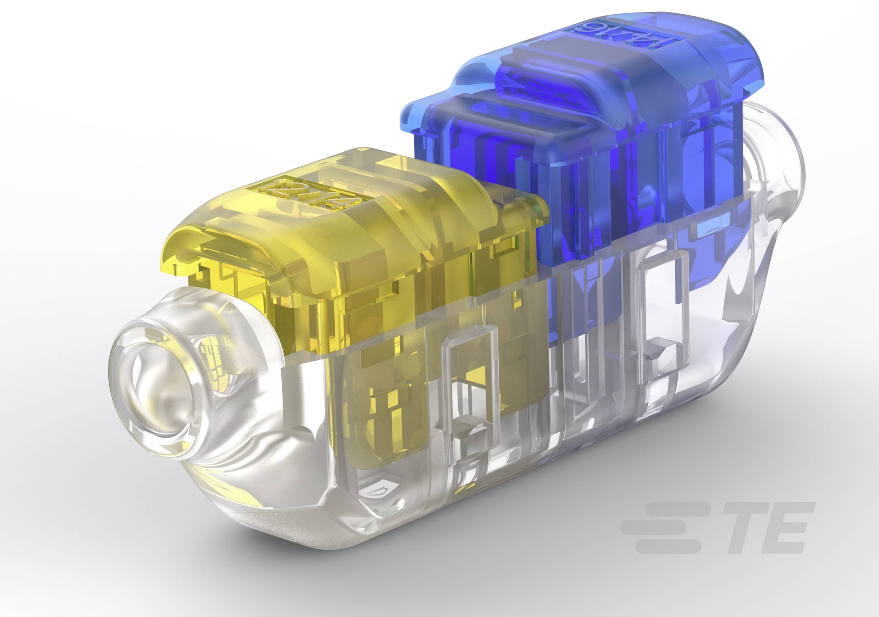 TE Connectivity 2213600-4 Borne de raccordement flexible: 1.5-4 mm² rigide: 1.5-4 mm² 1 pc(s) bleu, jaune Box-0