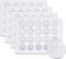 Quatre plateaux de piles Panasonic CR2032, chaque plateau contenant 20 piles disposées en grille. Un gros plan sur une pile montre « CR2032 3V ».