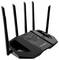 Routeur Wi-Fi avec cinq antennes et l'inscription 'TUF Gaming' sur le dessus, adapté aux jeux vidéo et aux connexions à haute vitesse.