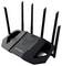 Un routeur gaming noir avec plusieurs antennes, modèle 'TUF Gaming' d'ASUS, adapté pour un réseau Wi-Fi performant.