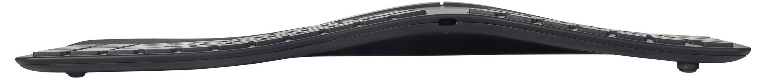 Matias FK413PCD-DE Sculpted Ergonomic Rechargeable Keyboard sans fil Clavier allemand, QWERTZ noir ergonomique-4