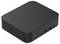 Un mini-PC noir et rectangulaire doté de plusieurs ports USB à l'avant et d'un bouton marche/arrêt.