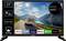 Un téléviseur HD de 22 pouces affiche une route pittoresque avec un camping-car. Des icônes d'applications de streaming comme Netflix, Prime Video et Disney+ sont visibles.