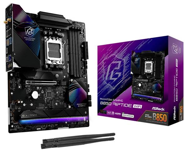 ASRock B850 Riptide Carte mère Socket (PC) AMD® AM5 Facteur de forme (détails) ATX Chipset de la carte mère AMD® B850