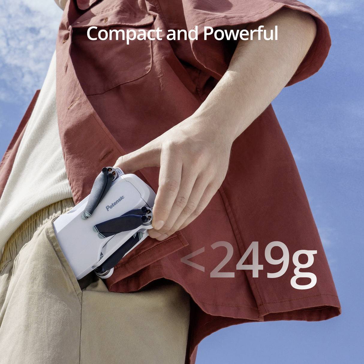 Potensic ATOM Drone quadricoptère prêt à voler (RtF) prises de vue aériennes, fonction GPS, débutant gris-15