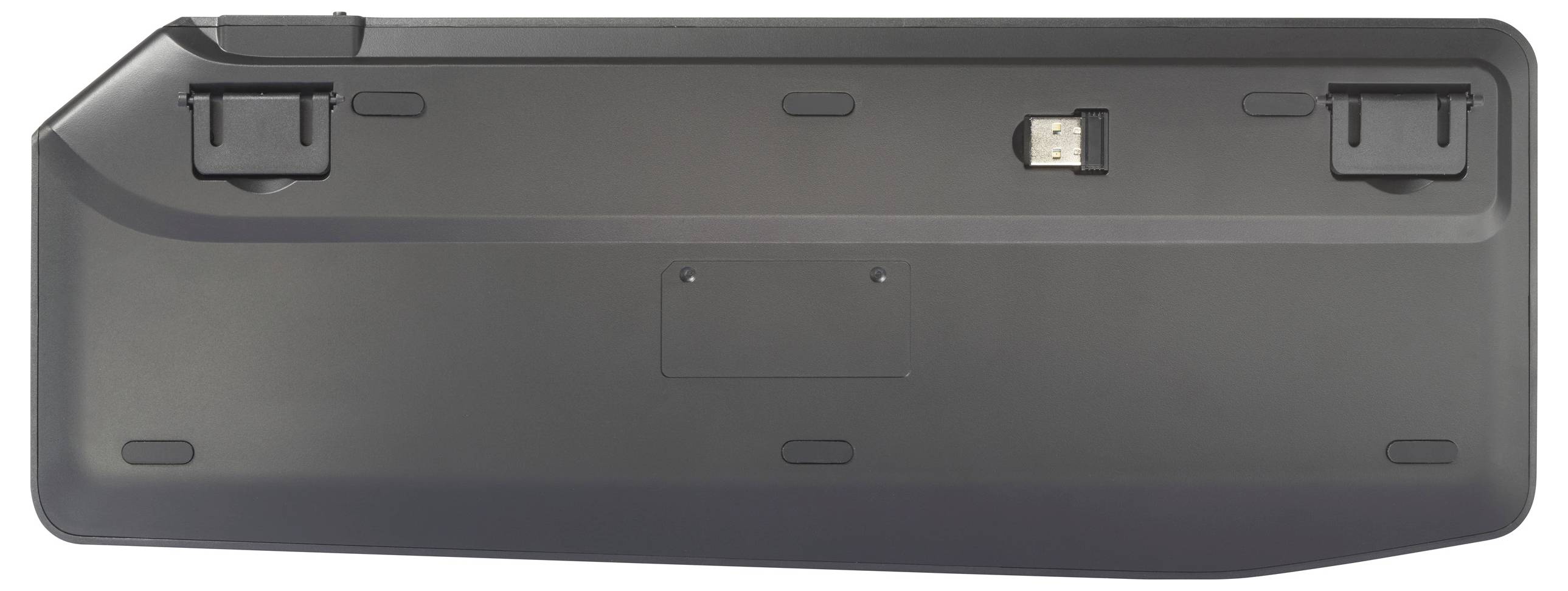 Renkforce RF-WLBTKB-300 Bluetooth, radio Clavier allemand, QWERTZ noir pavé tactile intégré, rechargeable, fonction Mult-2