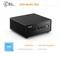 'ASUS MiniPC PN42 avec Intel N100, Graphiques Intel UHD, fréquence de rafale de 3400 MHz, et 4K affichée jusqu'à 60 Hz sur le panneau avant.'