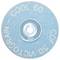 Un disque abrasif circulaire avec une surface bleue, portant l'inscription 'COOL 60' et 'VICTOGRAIN 50 CDF'. Un trou central pour la fixation.