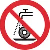 Symbole avec un cercle rouge et une barre oblique sur un robinet éclaboussant un plat signifie 'Ne pas utiliser l'eau du robinet'.