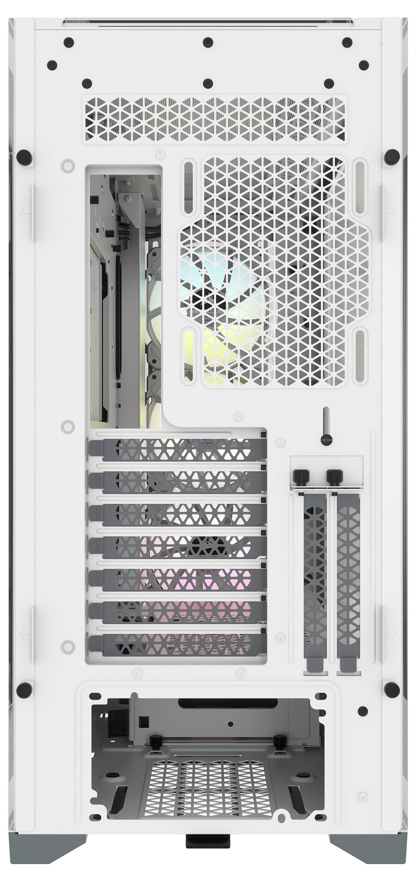 Corsair iCUE 5000X RGB, Midi Tower, PC, Blanc, ATX, EATX, ITX, micro ATX, Mini-ITX, Plastique, Acier, Verre trempé, Gami-7