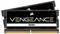 Deux modules RAM portant l'inscription 'VENGEANCE DDR5', design noir avec des touches jaunes et blanches, probablement destinés à des mises à niveau informatiques.