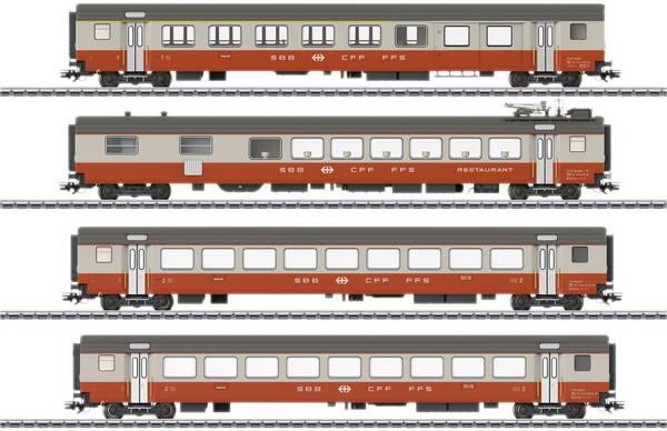Märklin 42190 Lot de 4 voitures de voyageurs Swiss Express de la SBB