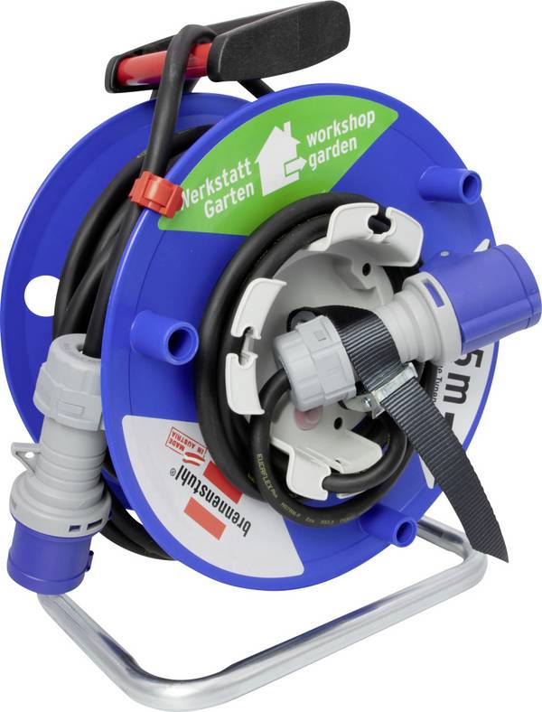 Brennenstuhl 1322438786 Enrouleur de câble 25 m noir CEE 16 A