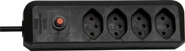 Bloc multiprise avec interrupteur Brennenstuhl 1159462314  noir fiche CH 1 pc(s)
