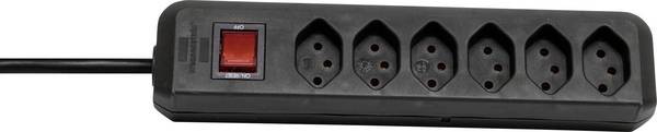 Bloc multiprise avec interrupteur Brennenstuhl 1159462416  noir fiche CH 1 pc(s)