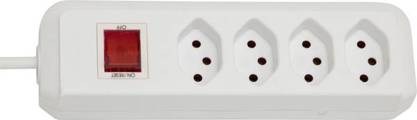 Bloc multiprise avec interrupteur Brennenstuhl 1159462424  blanc fiche CH 1 pc(s)