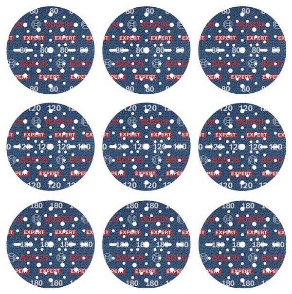 Bosch Accessories 2608902448 Set de disques abrasifs Diamètre 150 mm Grain=80, 120, 180 1 pc(s)