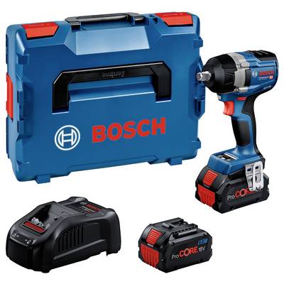 Un tournevis à chocs sans fil Bosch bleu avec coffret, chargeur et batterie, adapté à des scénarios d'applications haute performance.