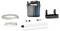 Kit de filtration pour aquarium comprenant un caisson de filtration, des tuyaux, des ventouses et des outils d'installation.