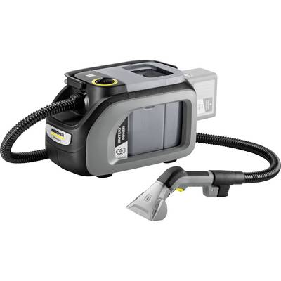 Nettoyeur portable pour tapis et meubles rembourrés avec réservoir d'eau amovible, fonctionnant sur batterie, pour un nettoyage flexible à domicile.