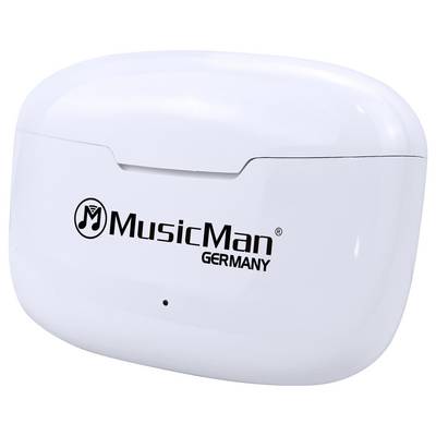 Boîte blanche de chargement avec l'inscription 'MusicMan Germany'.