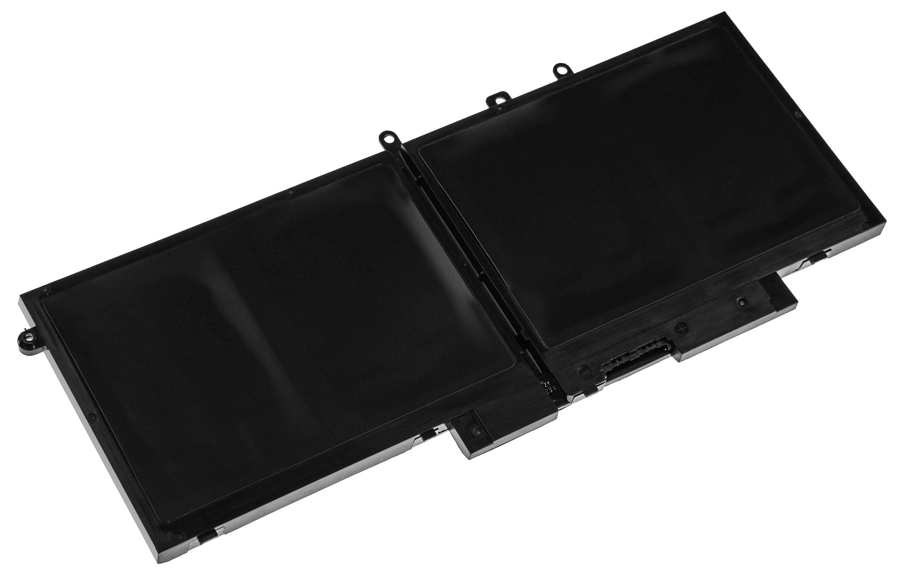 Un accumulateur noir pour ordinateur portable est posé à plat sur une surface claire.