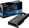 Carte graphique Gigabyte et son boîtier, présentant la 'AMD Radeon Pro W7900 Double Slot' avec 48 Go de mémoire, représentée avec un design de couleur bleue.
