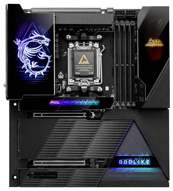 MSI MPG X870E GODLIKE Carte mère Socket (PC) AMD® AM5 Facteur de forme (détails) E-ATX Chipset de la carte mère AMD® X870E