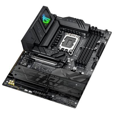 Une carte mère haut de gamme dotée de plusieurs emplacements, ports et dissipateurs thermiques, conçue pour des constructions de PC avancées et l'optimisation des performances.