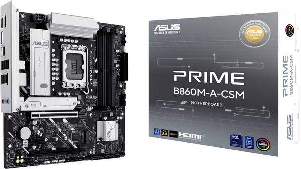 Asus PRIME B860M-A-CSM Carte mère Socket (PC) Intel® LGA 1851 Facteur de forme (détails) ATX Chipset de la carte mère Intel® B860