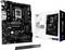 Carte mère ASRock B660 Pro-A WiFi avec son emballage et deux antennes WiFi, présentant ses caractéristiques techniques et options de connectivité.