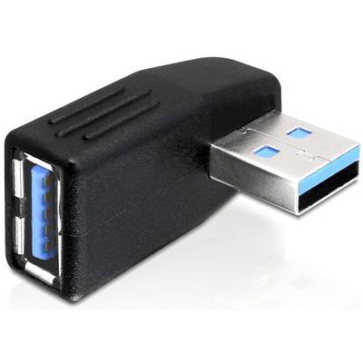 Adaptateur USB 3.0 avec boîtier noir et connecteur argenté. Relie une fiche USB à un port USB. Idéal pour le transfert de données.