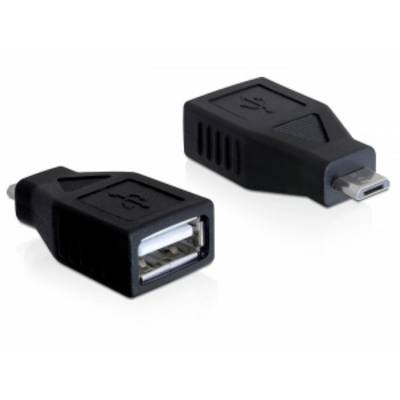 Deux adaptateurs : l'un avec une prise USB-A et un connecteur Micro-USB, l'autre avec une configuration inversée, sur un fond blanc.