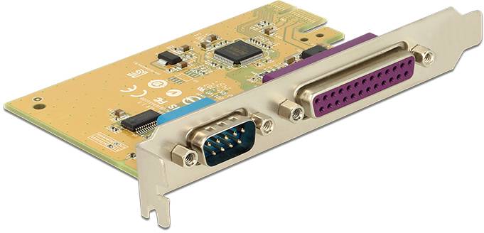 Delock 89446 Carte PCI-Express parallèle (IEEE 1284), sériel (9 broches) PCIe-0