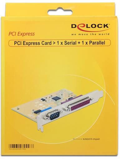 Delock 89446 Carte PCI-Express parallèle (IEEE 1284), sériel (9 broches) PCIe-4
