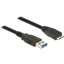 Delock Câble USB USB 3.2 Gen1 USB-A mâle, USB-Micro-B mâle 1.50 m noir 85073