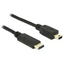 Delock Câble USB USB 2.0 USB-Mini-B mâle, USB-C® mâle 2.00 m noir 83336