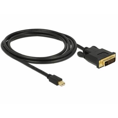 Câble noir avec Mini-DisplayPort vers connecteur DVI, adapté pour la connexion entre ordinateurs et écrans.
