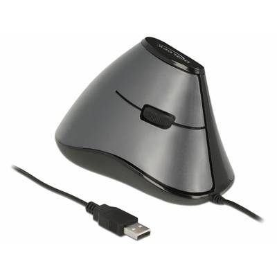 Delock 12527 Souris ergonomique USB optique multicolore 4 Boutons 800 dpi-0