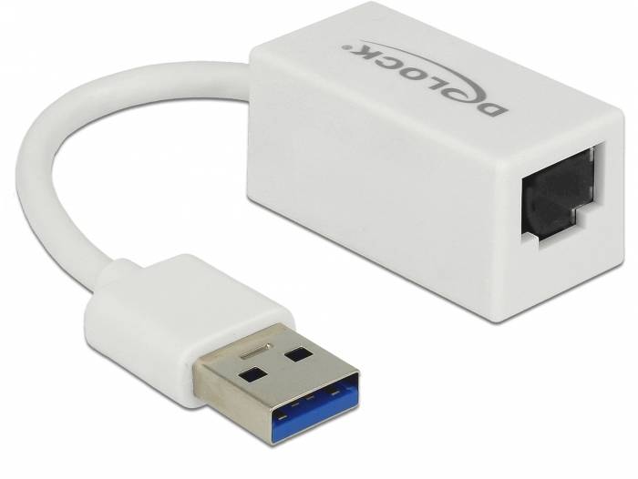 Delock USB 2.0 Adapter [1x USB-A Stecker - 1x RJ45-Buchse] 65905 12.7cm